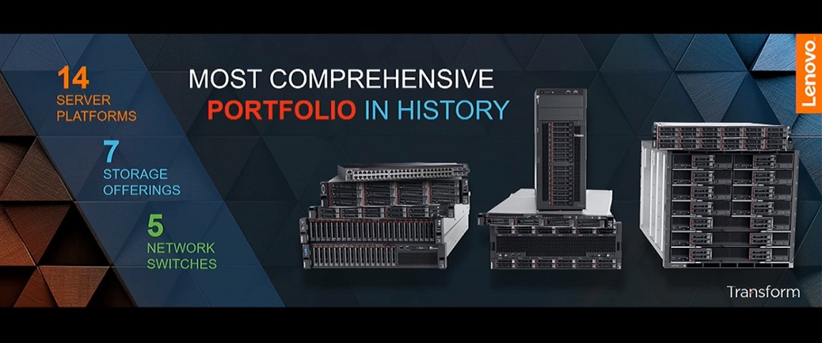 Image:Lenovo представи своето най-голямо и най-богато портфолио от сървъри, сториджи, мрежови устройства и софтуер.