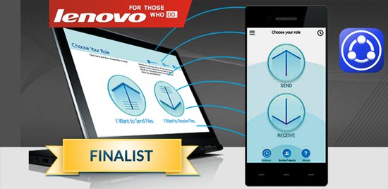 Image:Lenovo SHAREit  e финалист на CES 2015 Mobile Apps Showdown 